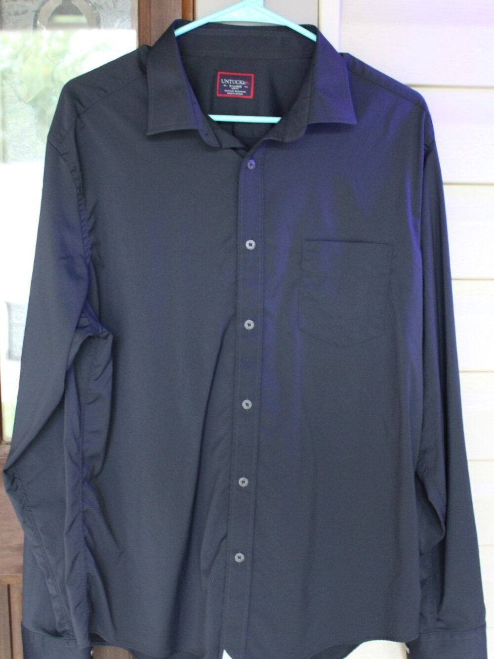 Untuckit Men's Long Sleeve X-Large Shirt Black